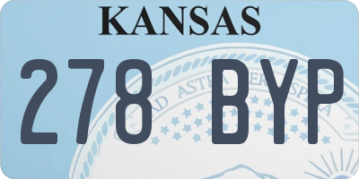 KS license plate 278BYP