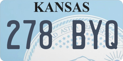 KS license plate 278BYQ