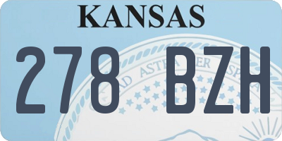 KS license plate 278BZH