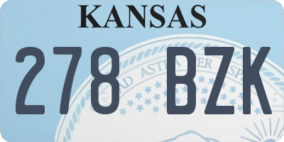 KS license plate 278BZK