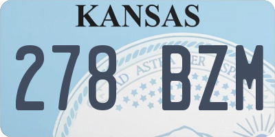 KS license plate 278BZM