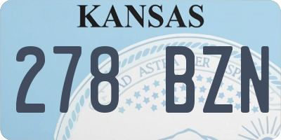 KS license plate 278BZN