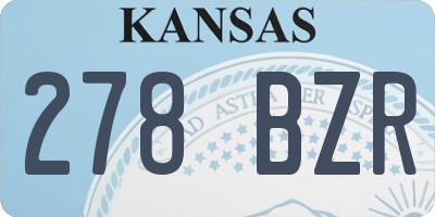 KS license plate 278BZR
