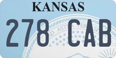 KS license plate 278CAB