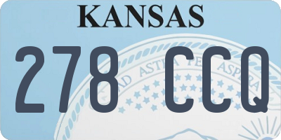 KS license plate 278CCQ