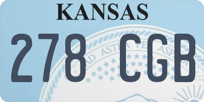 KS license plate 278CGB