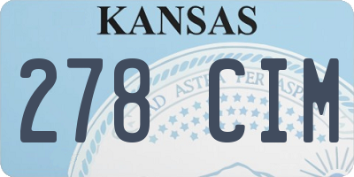 KS license plate 278CIM