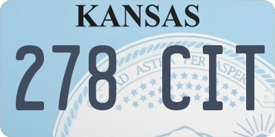 KS license plate 278CIT