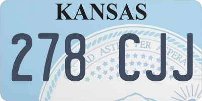 KS license plate 278CJJ