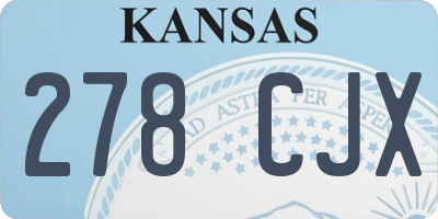 KS license plate 278CJX