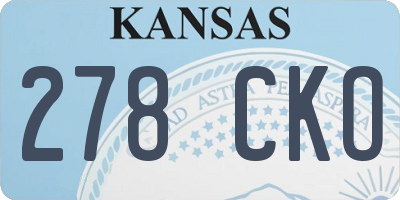 KS license plate 278CKO