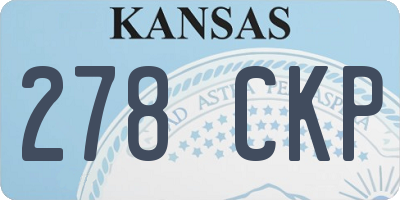 KS license plate 278CKP