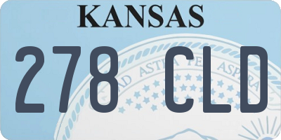 KS license plate 278CLD