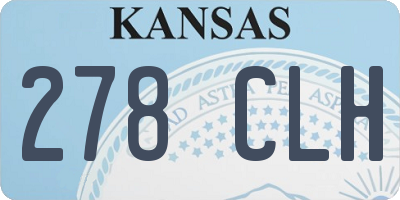 KS license plate 278CLH