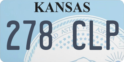 KS license plate 278CLP