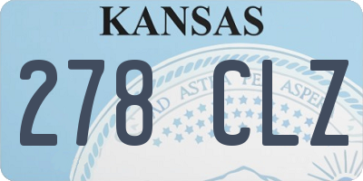 KS license plate 278CLZ
