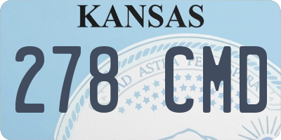 KS license plate 278CMD