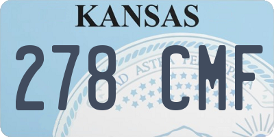 KS license plate 278CMF