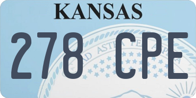 KS license plate 278CPE