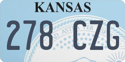 KS license plate 278CZG