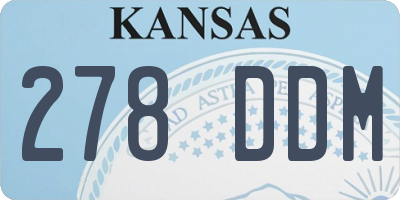 KS license plate 278DDM