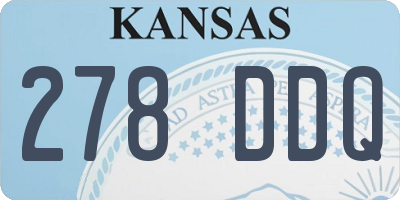 KS license plate 278DDQ