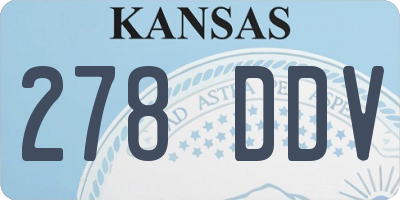 KS license plate 278DDV