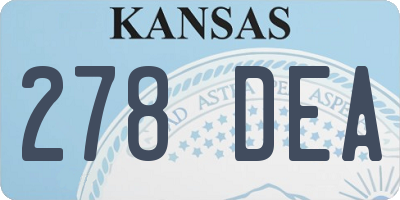 KS license plate 278DEA