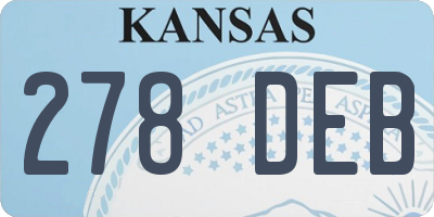 KS license plate 278DEB