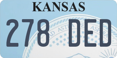 KS license plate 278DED