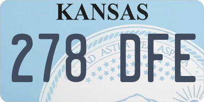 KS license plate 278DFE