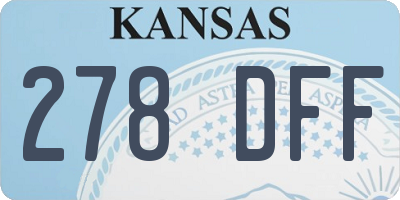 KS license plate 278DFF
