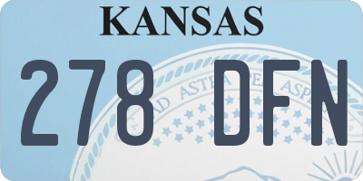 KS license plate 278DFN