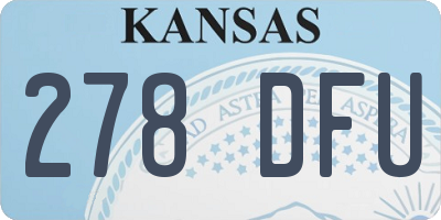 KS license plate 278DFU