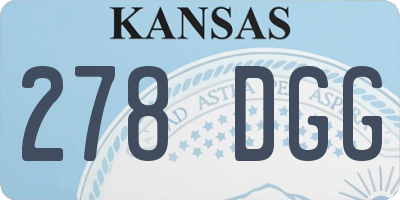 KS license plate 278DGG