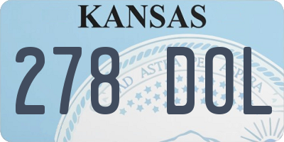 KS license plate 278DOL