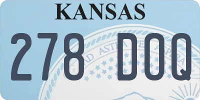 KS license plate 278DOQ
