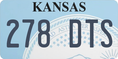 KS license plate 278DTS