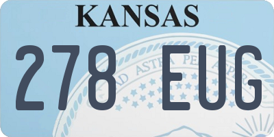 KS license plate 278EUG