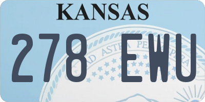 KS license plate 278EWU