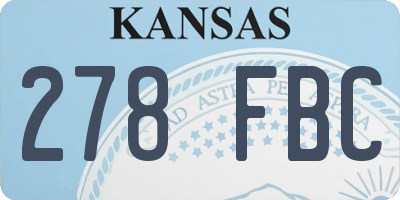 KS license plate 278FBC