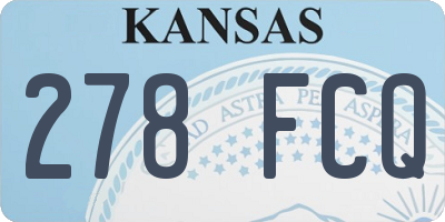 KS license plate 278FCQ