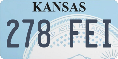 KS license plate 278FEI