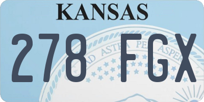 KS license plate 278FGX