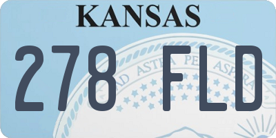 KS license plate 278FLD