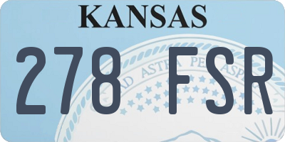 KS license plate 278FSR