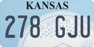 KS license plate 278GJU