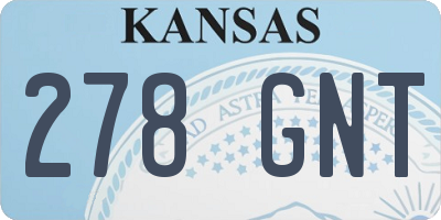 KS license plate 278GNT