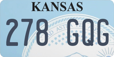 KS license plate 278GQG