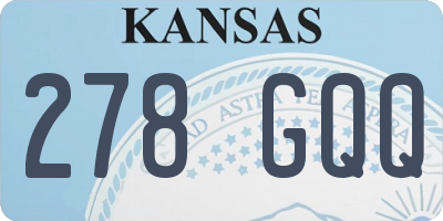 KS license plate 278GQQ